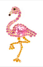 Pink Flamingo Pin with Swarovski Stones by Albert Weiss - Albert Weiss Collection