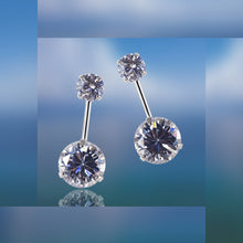 #16416 - Weiss CZ Earrings Rhodium Plated - Dangle Drip