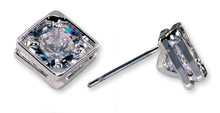 #16417 - Weiss CZ Earrings Rhodium Plated - Channel Style - Albert Weiss Collection