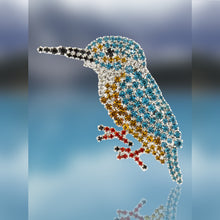 King Fisher Pin with Swarovski Crystal Stones by Albert Weiss