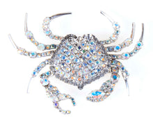 Crab Pin with Movable Claws with Swarovski Aurora Borealis Crystal by Albert Weiss - Albert Weiss Collection