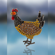 Rooster Pin with Swarovski Crystal Stones by Albert Weiss
