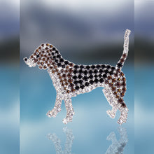 Beagle Pin with Swarovski Crystal Stones by Albert Weiss
