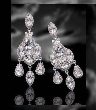 #15850 - Crystal Drip Earrings - Albert Weiss Collection