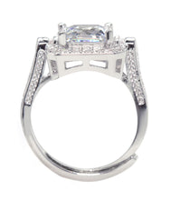 #16476 - Weiss Radiant Cut CZ Engagement Ring and Cocktail Ring - ADJUSTABLE sizes 6 thru 11 - Albert Weiss Collection