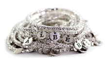 #16392 - Weiss Crystal Stretch Initial Bracelet - Albert Weiss Collection